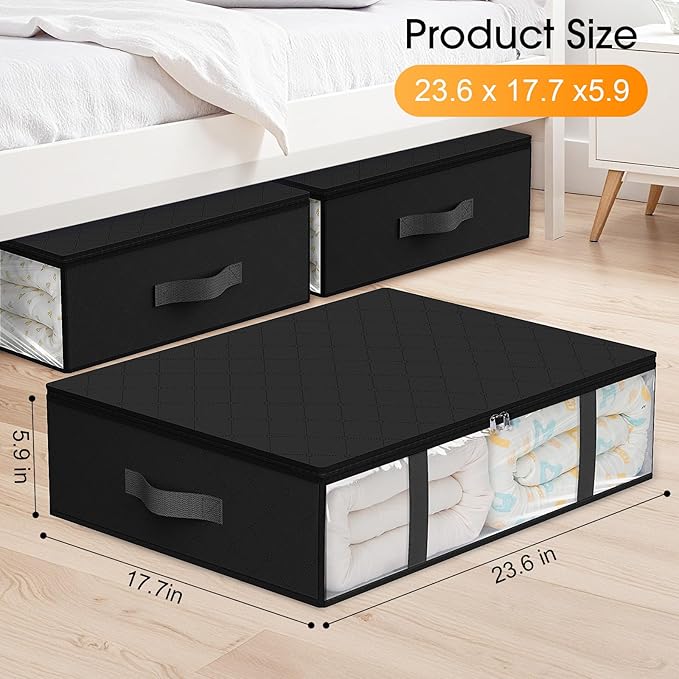 StorageRight Under Bed Storage Bins, Breathable Organizer - Image 2