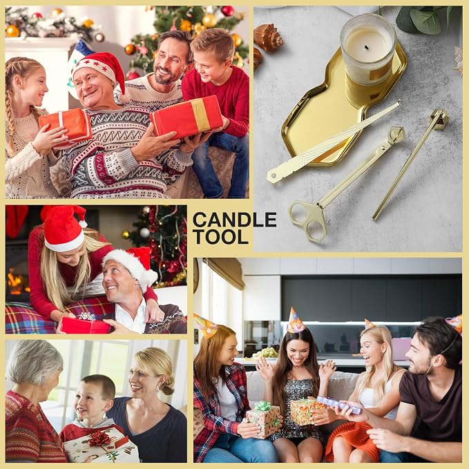 3-in-1 Candle Accessory Set, Wick Trimmer, Candle Snuffer, Wick Spoon, - Image 7