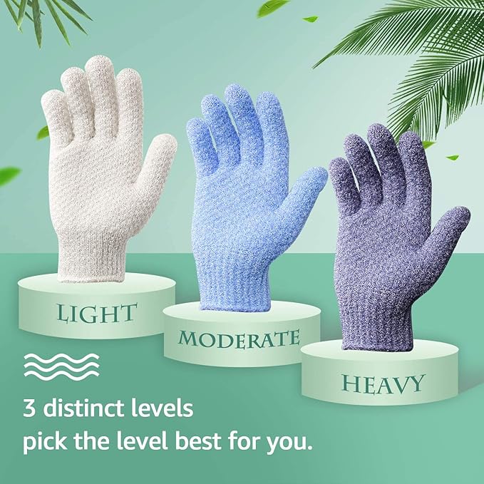 Evridwear Exfoliating Dual Texture Bath Gloves - Image 5