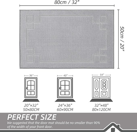 BEQHAUSE Door Mat 20" x 32", Non-Slip Door Mats Indoor Entryway Rugs Washable - Image 2