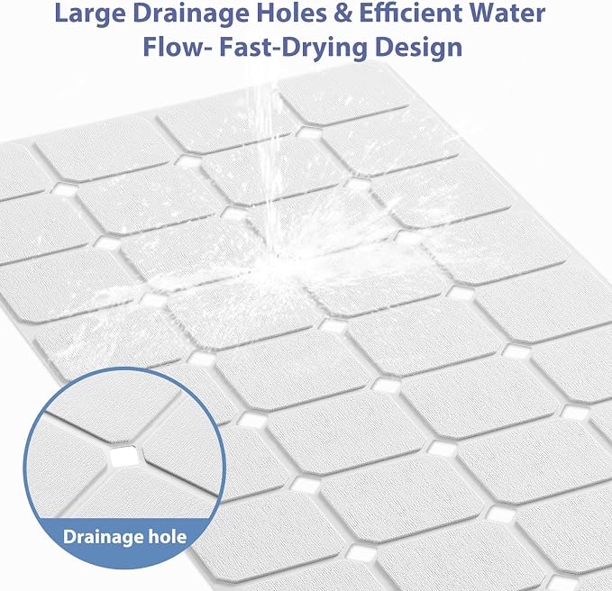 Bathtub Mat Non Slip Silicone Foldable Extra Long Tub Mat Strong Suction Cups & - Image 3
