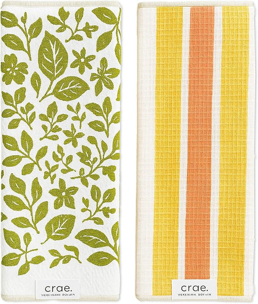 Microfiber Hand Towel & Washcloth Set of 2 by CraeHome