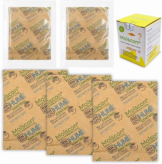 15 Pack 62% Two-Way Humidity Control Packs, 8 Gram by Wisesorb