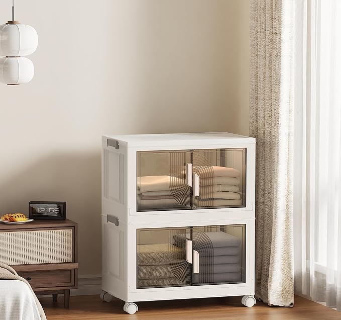 Elegant 2 Tiers Stackable Storage Bins - Image 8