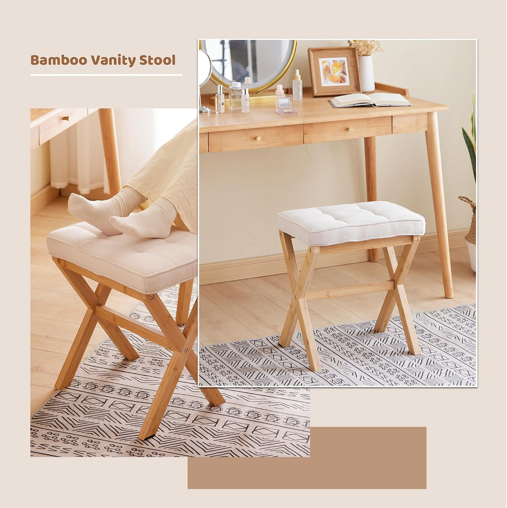 Foot Stool Small Ottoman Foot Rest Padded Foot Stool Desk for Under Office De...