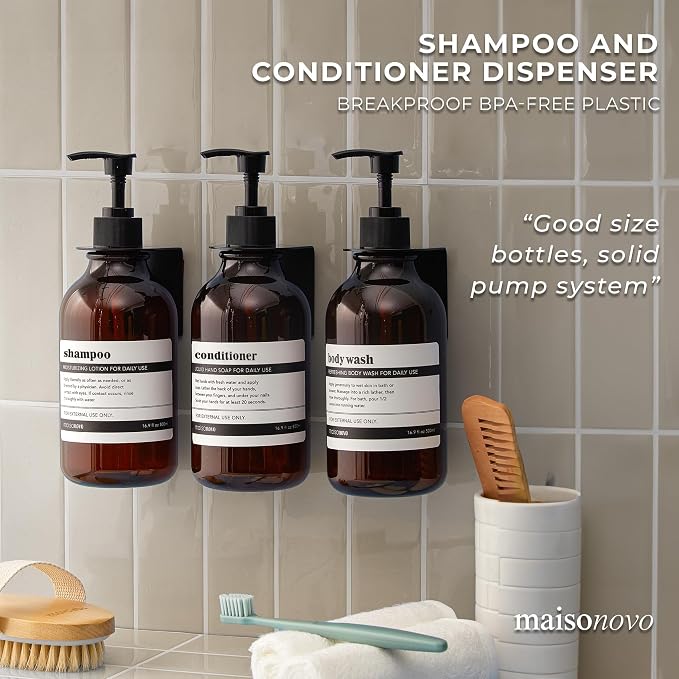 MaisoNovo Shampoo and Conditioner Dispenser - Image 3