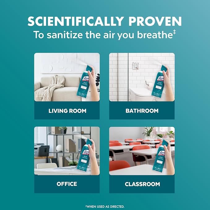 Lysol Air Sanitizer Spray with Odor Eliminator - Image 4