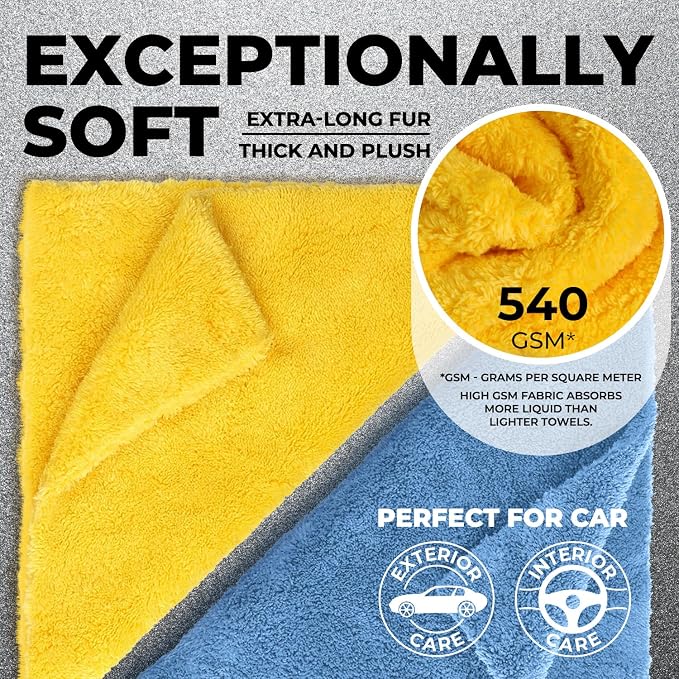 Edgeless Microfiber Towels for Cars – 6pk - Image 2