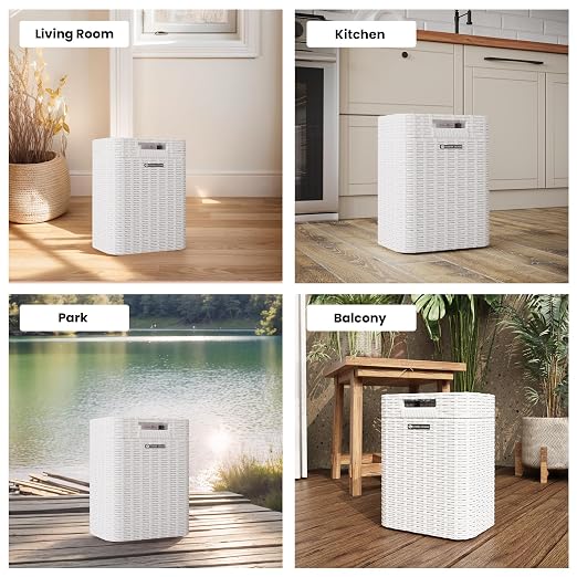 Ypati Handwoven 4 Gallon Rattan Trash Can - Image 5