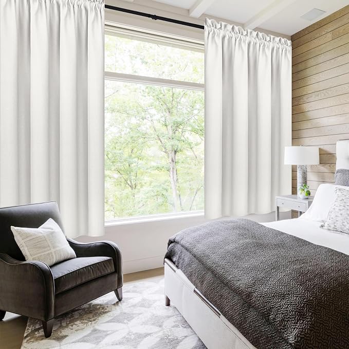 DWCN Short Ivory Blackout Curtains - Image 2