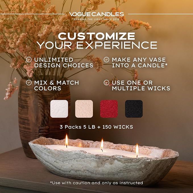 Vogue Candles 3-Pack 5 LB Refillable White Pearled Candle Sand – 15 LB Value - Image 5