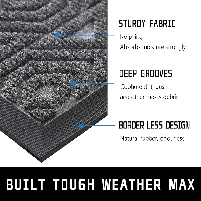 Yimobra Door Mat, Outdoor Indoor Entrance Welcome Mat, Heavy Entry Front Door - Image 5