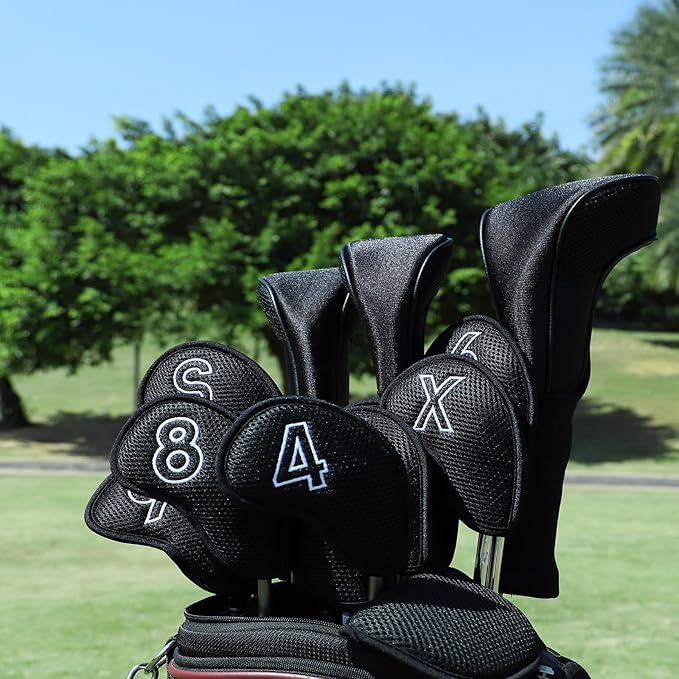 Montela Golf Iron Covers, Golf Iron Head Covers Mesh Golf Iron Covers Set 10pcs - Image 6
