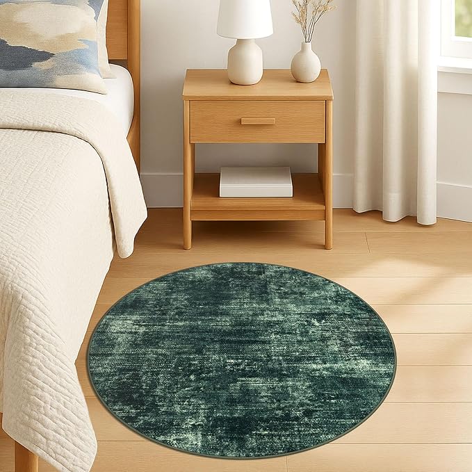 IOHOUZE Round Area Rug 3 Ft Circle Entryway Rugs Round Washable Door Mat Indoor - Image 8