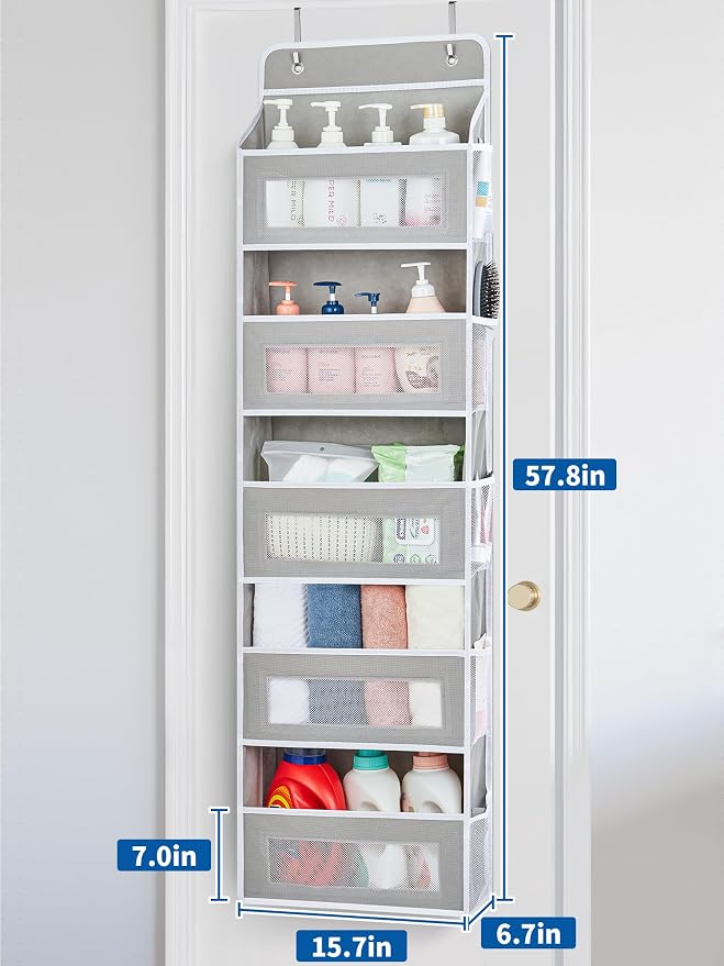JARLINK Over The Door Organizer, 5 Shelf Door Hanging Organizer - Image 2