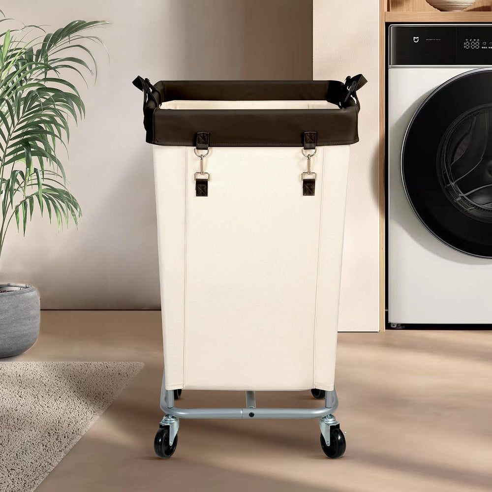 STO STO Laundry Hamper with Wheels, 160L Rolling Laundry Sorter Cart with Hea...