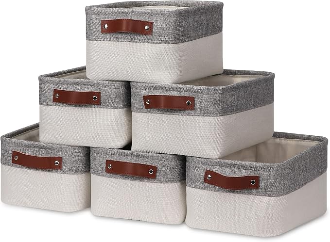 HNZIGE Small Storage Baskets for Organizing Fabric Storage Baskets for Shelves by HNZIGE