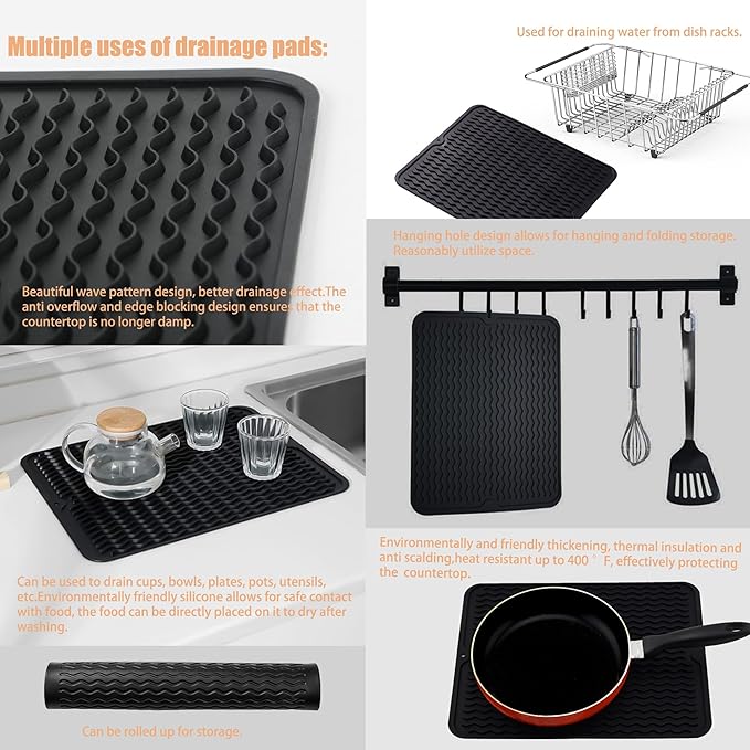 Stainless Steel Dish Drying Rack, Expandable Fruit & Vegetable Drain Rack over - Image 6