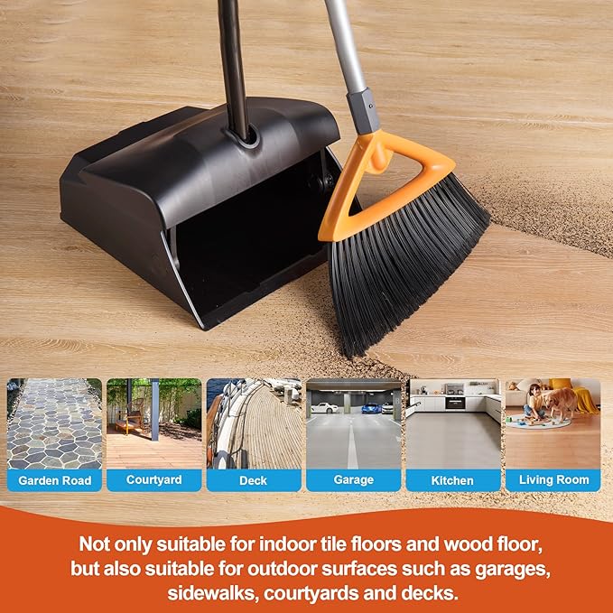 Outdoor Brooms for Sweeping Patio, Commercial Grade Heavy Duty Broom - Image 5