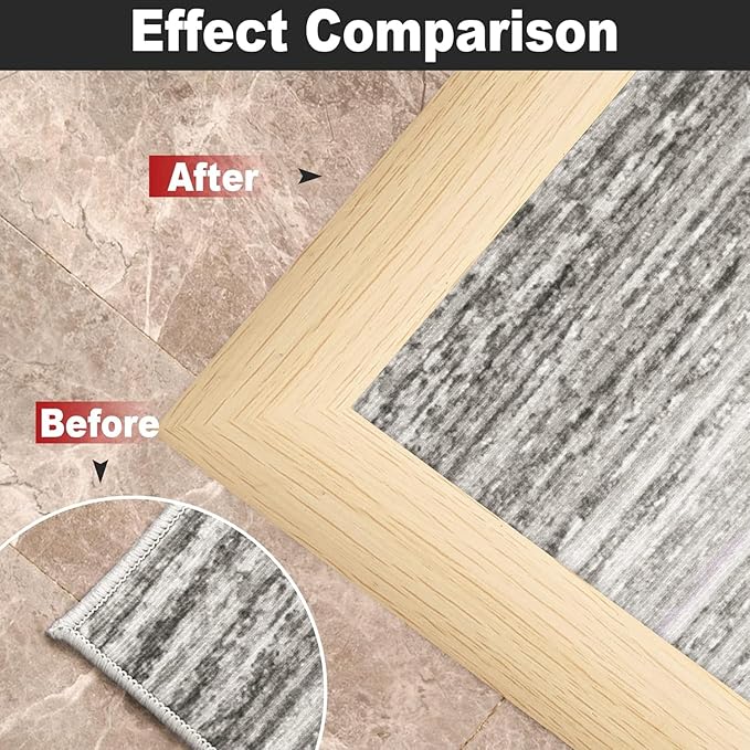 3.3Ft Carpet Floor Transition Strip, Self Adhesive Floor Edging Trim Strip - Image 7