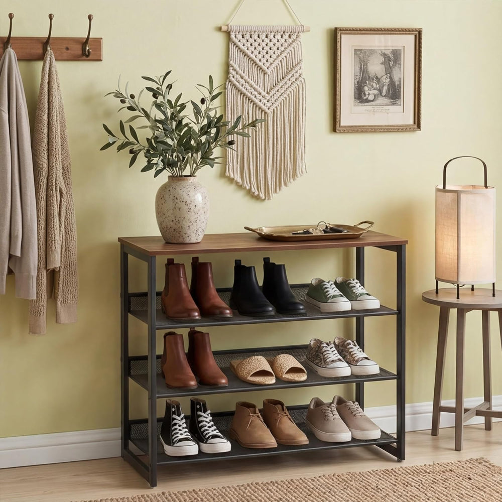 Garden 4 you Shoe Rack for Entryway 4 Tiers 11.8" D x 25" W x 28&qu...