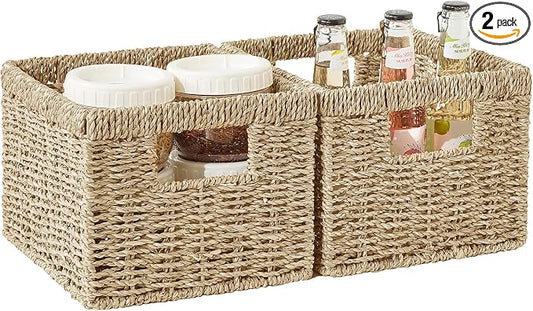 Seagrass Wicker Basket, Decorative Woven Baskets by Bagnizer