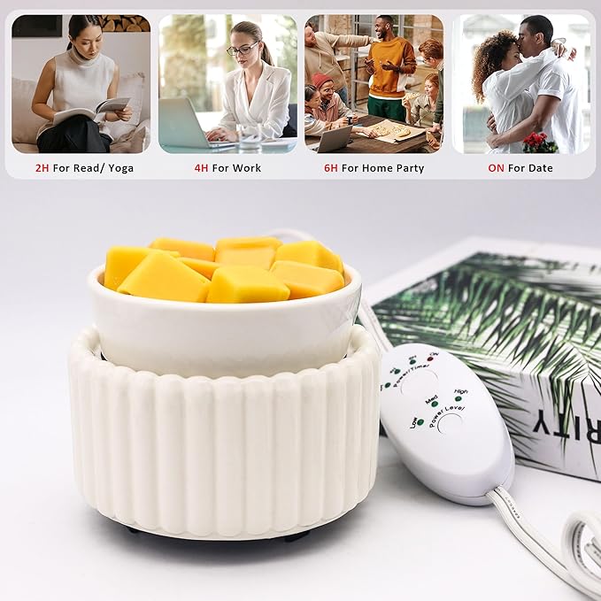 Ceramic Wax Melt Warmer with Timer Candle Warmer - Image 3