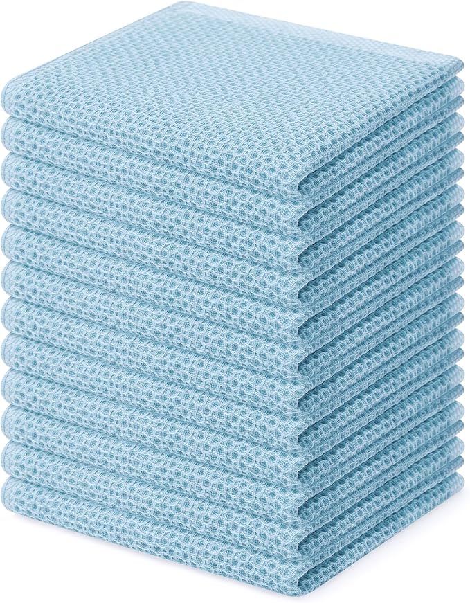Homaxy 100% Cotton Waffle Weave Kitchen Dish Cloths, Ultra Soft Absorbent Quick by Homaxy