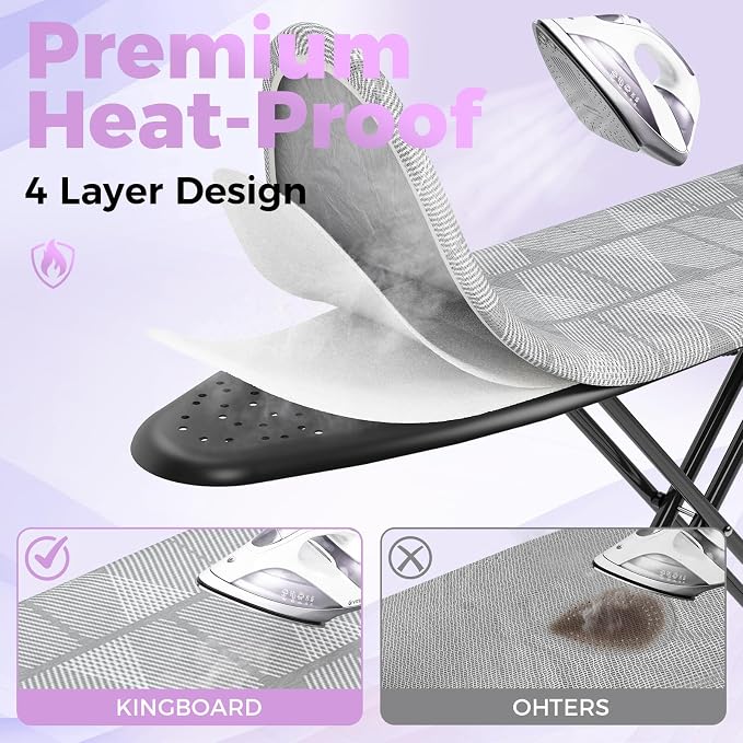 KINGBOARD Ironing Board, Compact Iron Board - Image 4