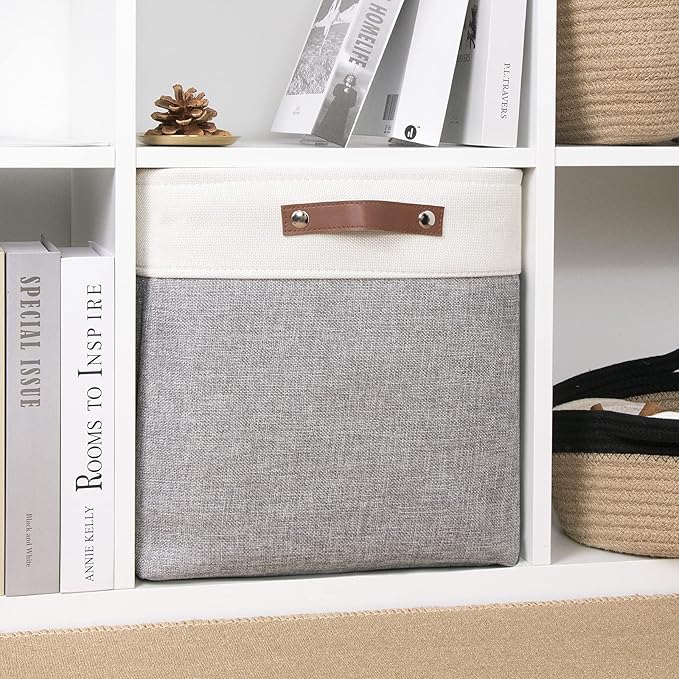 DULLEMELO Cube Basket for Storage, Collapsible Fabric Cube for Organizing - Image 2
