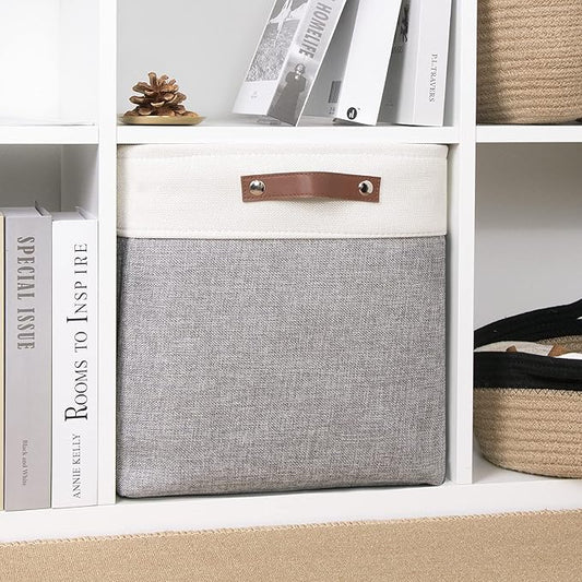 DULLEMELO Cube Basket for Storage, Collapsible Fabric Cube for Organizing - Image 2