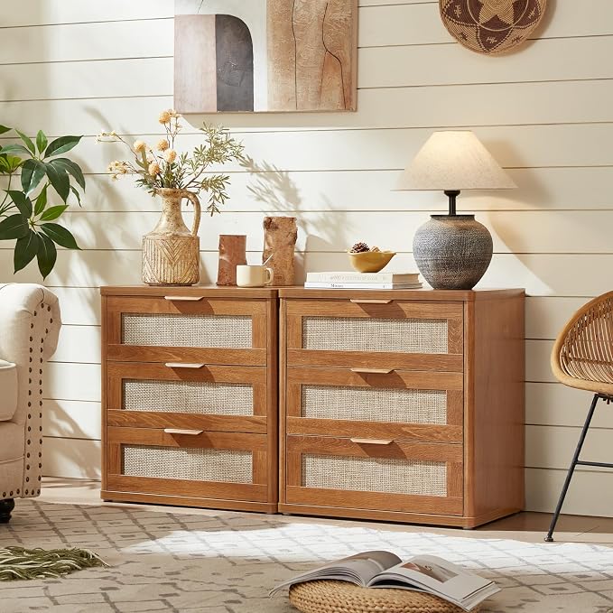 LEYAOYAO Rattan Night Stand Set of 2 - Image 6
