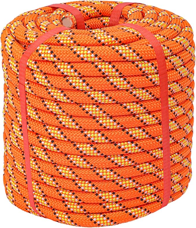 1/2 Inch 100 FT Tree Felling Rope, Professional Static Rope, Bull Pulling by IHDYPPEW
