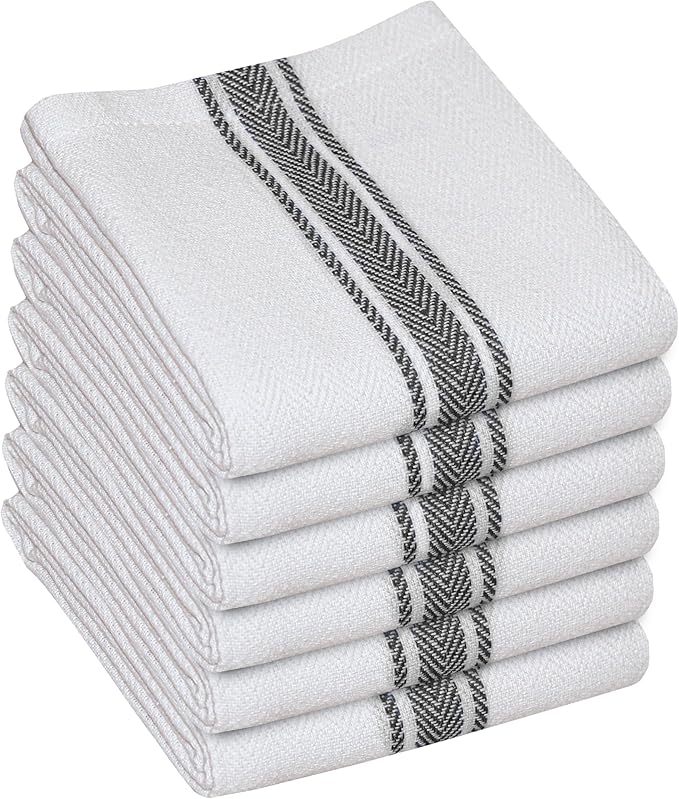 WHITEWRAP Kitchen Dish Towels for Kitchen, Highly Absorbent for Drying and by WHITEWRAP