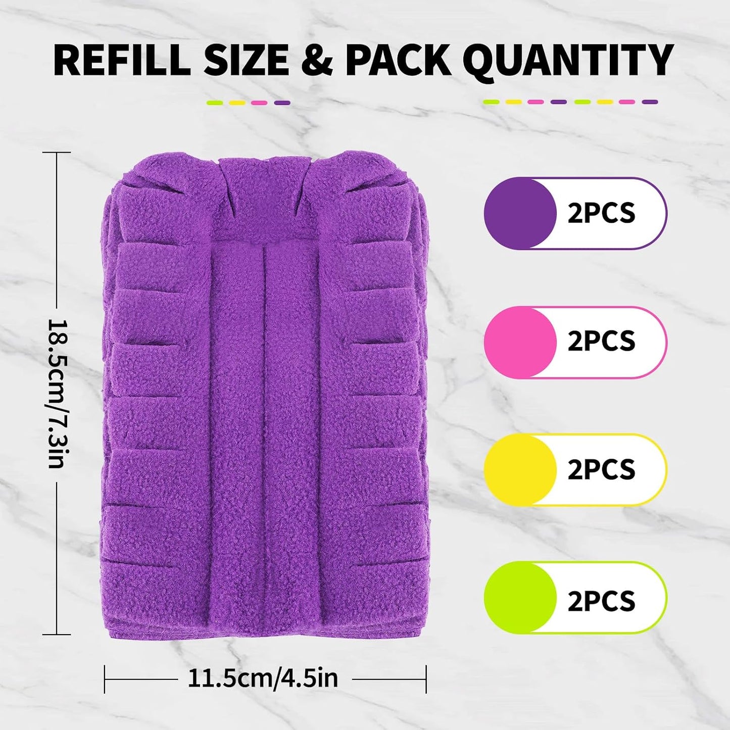 8 Pack Reusable Duster Pads Compatible with Swiffer Duster Refills, Washable Microfiber Dusting Cloths for Cleaning Home, Car, Pet, Furniture, Fans, Blinds