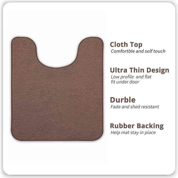 Toilet Rugs U Shaped Bathroom Rug, Machine Washable Non Slip Quick Dry Super - Image 2