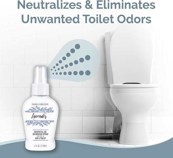 SMELLS BEGONE 4 oz Essential Oil Air Freshener Bathroom Spray - Image 2