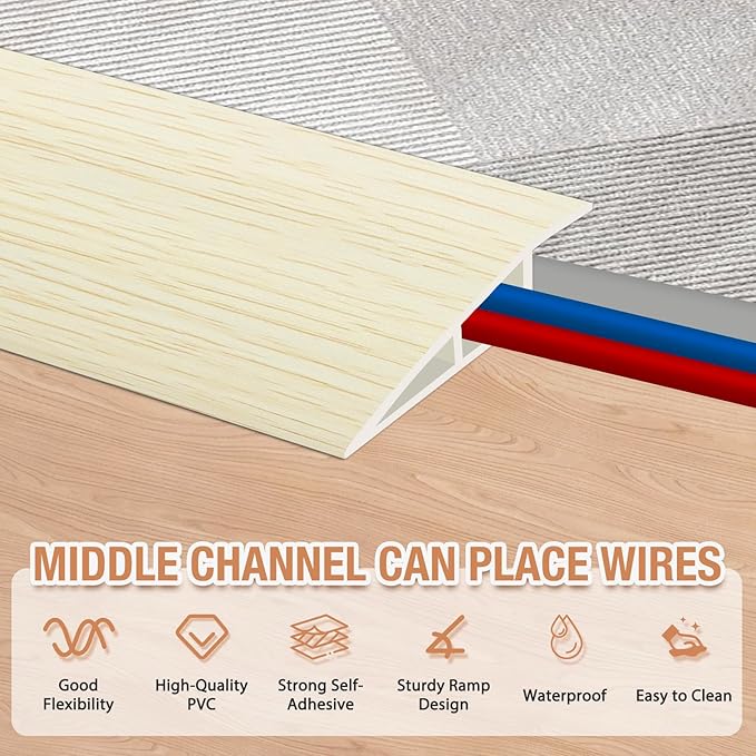 Floor Transition Strip Self Adhesive Vinyl Door Threshold - Image 3