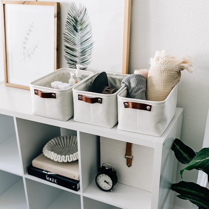 OrganiHaus Small Fabric Storage Baskets - Image 4