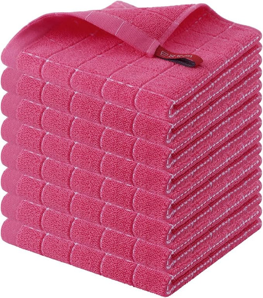 Homaxy 100% Cotton Terry Kitchen Dish Cloths, Ultra Soft and Absorbent Dish by Homaxy