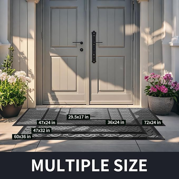 Yimobra Large Door Mat Outside Entrance 47x32, Waterproof Heavy Duty Outdoor - Image 2