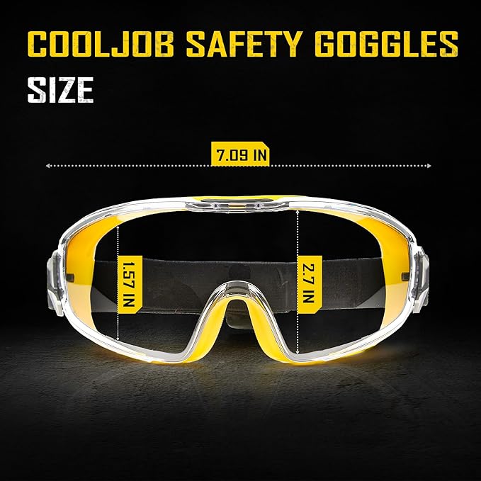 COOLJOB Safety Goggles Over Glasses - Image 6