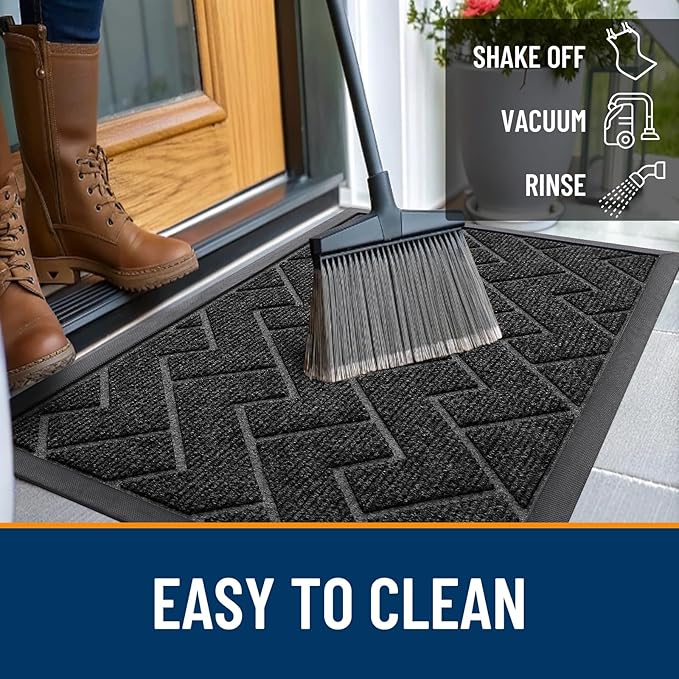 OLANLY Front Door Mat Indoor Outdoor Entrance, Waterproof All-Season, - Image 6