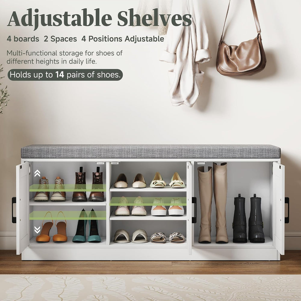 Turosur Shoe Storage Bench for Entryway with Padded Seat