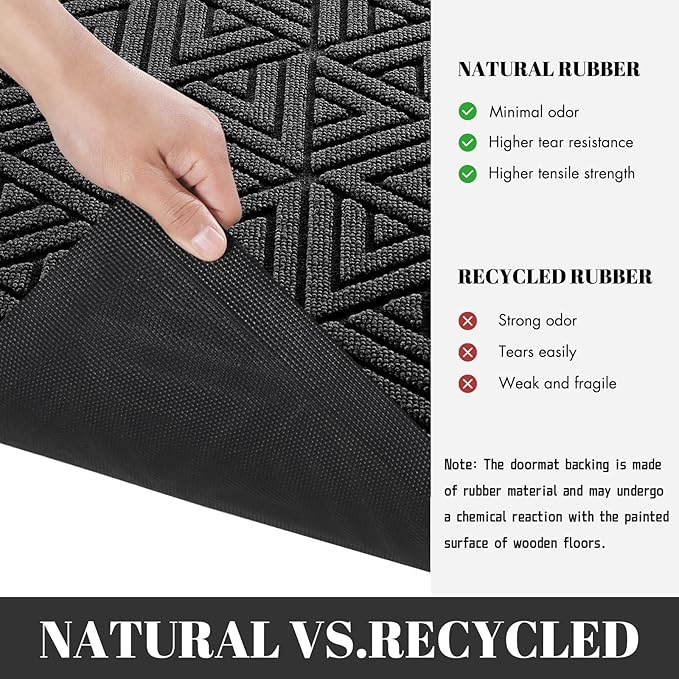 Yimobra Extra Large Door Mat 60x32, All-Weather Waterproof Non-Slip Welcome - Image 5