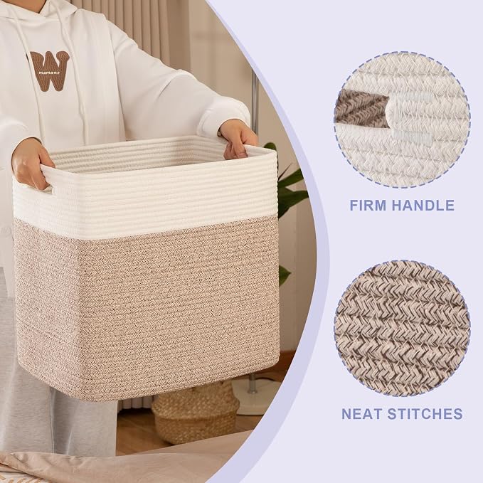 OIAHOMY Storage baskets for Shelf, Large Collapsible Storage Bins, Blanket - Image 3