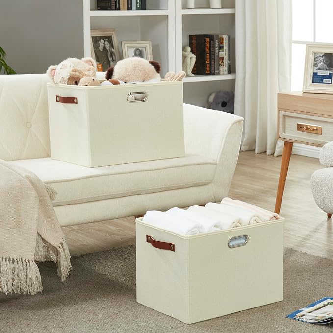 3-Pack Foldable Fabric Storage Bins - Image 5