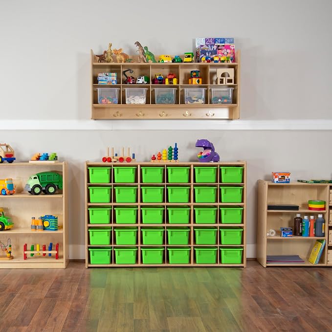 Wood Designs Cubby Storage Bin, Heavy Duty Plastic Containers - Image 6