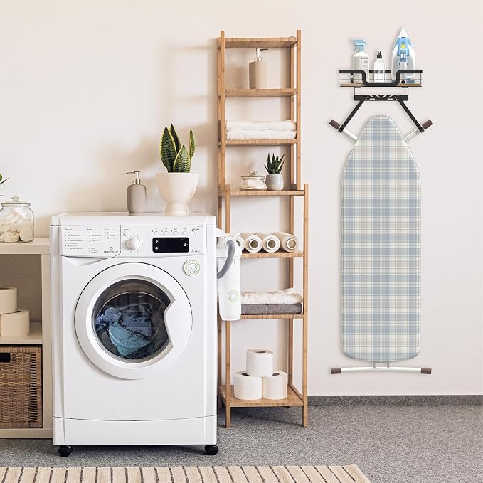 Ironing Board Holder Wall Mount, Laundry Room Organization Storage, T&V Shaped - Image 5