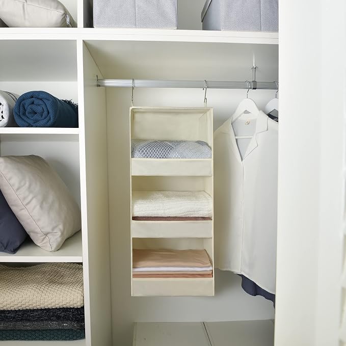 GRANNY SAYS 3-Shelf Hanging Organizer, Foldable Hanging Closet Storage - Image 7